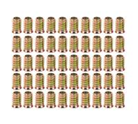 jojofuny Lot de 50 vis et écrous pour meubles - Inserts filetés M10 x 25 pour bois, connecteurs de boulons, fixations à six pans creux pour produits en bois, projets de bricolage à domicile