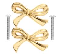 jojofuny Lot de 6 Boutons de Meuble en Laiton en Forme de Nœud, Petites Poignées de Tiroir pour Chambre, Placard, Armoire, Poignées Décoratives en Forme de Nœud