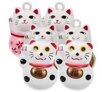 jojofuny Lot de 6 Breloques Chat Kawaii Porte-clés Multifonctions, Pendentifs Petits Chats en Métal Peint 3 Couleurs pour Création Bijoux et Décoration Paquet, Loisirs Créatifs