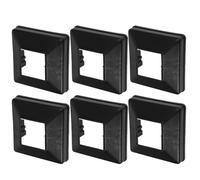 jojofuny Lot de 6 Caches de Base de Poteau en Pvc Noir pour Clôture et Table, Habillage Esthétique et Dissimulation du Désordre, pour Projets DIY en Extérieur