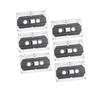 jojofuny Lot de 6 Cassettes Vierges en Plastique Boîtier Rigide, Durée D’Enregistrement 30, Design Portable pour Fêtes et Enregistrements Personnels
