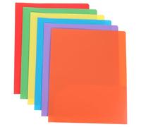 jojofuny Lot de 6 Dossiers de Classement A4 en Plastique Coloré avec Double Poche, Chemises Perforées Résistantes à L'eau, Organisation Bureau et Scolaire, pour Rangement et Protection