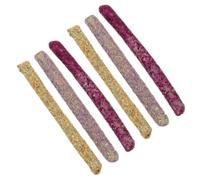 jojofuny Lot de 6 Friandises Naturelles à Mâcher pour Lapins Cochons D’Inde Hamsters et Chinchillas - Bâtonnets D’Herbe Mélangée Pétales Jouets Dentaires pour Petits Rongeurs et Lapins