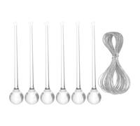 jojofuny Lot de 6 Pendentifs de Noël de Glaçons Transparents Décorations Suspendues pour Sapin Porte et Mur Matériau Stable et Résistant pour Décoration de Fête et Maison