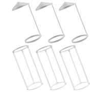 jojofuny Lot de 6 sets de Protections Anti-Éclaboussures en Plastique pour Humidificateur de Bassin et Fontaine Trois Supports Tripodes et Trois Supports Parapluie Accessoires