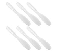 jojofuny Lot de 6 Spatules de Beauté Transparentes en Plastique Souple - Applicateurs Multifonctions pour Masques et Crèmes Visage - Mini Spatules Flexibles Réutilisables pour Soins du