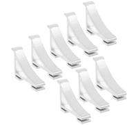 jojofuny Lot de 8 Clips Support Étagère Congélateur en Aluminium Robuste, Fixation Queue d'aronde Incurvée, Accessoires Universels pour Tablette Réfrigérateur, Maintien Stable pour