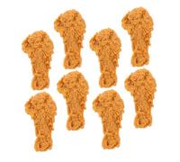 jojofuny Lot de 8 Cuisses de Poulet Simulées Ultra-réalistes en Matériau Artisanal, Accessoires Décoratifs pour Table Cuisine et Restaurant, pour Photographie et Présentation Alimentaire