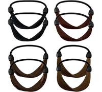 jojofuny Lot de 8 Élastiques à Cheveux pour Postiche Taille Unique Haute Élasticité Couleurs Naturelles Noir Marron Clair Marron Foncé Bandeaux Coiffure Femmes Filles Usage Quotidien