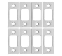jojofuny Lot de 8 Gâches de Pêne Dormant en Acier Inoxydable 16 Vis Plaques de Protection pour Loquets de Porte Intérieure Accessoire de Porte Résidentielle et Commerciale Installation