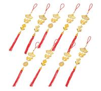 jojofuny Lot de 9 Décorations Suspendues Année du Cheval 2026 Ornements Feng Shui Résistants aux Intempéries en Cuivre Pendentifs Amulette Décorations pour Nouvel an Chinois Intérieur et