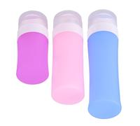 jojofuny Lot De Bouteilles Rechargeables Pour Lotions Et Shampoing 4 Pièces 38ml à 80ml Souples Anti-fuite Faciles à Presser Pour Voyage Paquet De Rangement Pratique