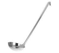 jojofuny Louche à Soupe en Acier Inoxydable 310ml avec Design Profond et Renforcé, Manche Long avec Crochet, Facile à Nettoyer Cuisine Maison et Professionnelle
