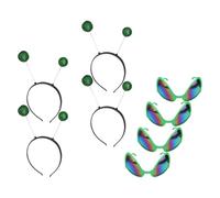 jojofuny Lunettes de Soucoupe Volante Décoratives 8 Pièces Serrage-têtes Verts Taille Unique Accessoires de Fête pour Adultes Fête Costumée Carnaval Couleur Aléatoire