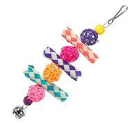 jojofuny Mâcher pour Perroquet Bois Suspendu pour Oiseaux Stimule Le Jeu Grignotage des Perruches et Perroquets