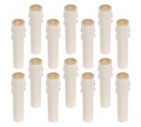 jojofuny Manchons Anti-gouttes pour Bougies de Lustre 50 Pièces, Tubes Plastiques Ø25x100mm Blanc, Accessoires de Bougies Résistants la Chaleur, Protection pour Abat-jour de