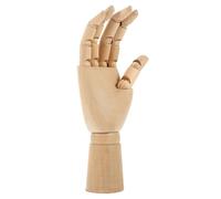 jojofuny Mannequin en Bois Articulé 18 CM Modèle de Main Droite Flexible pour Dessin Sculpture et Décoration Accessoire Artistique pour Croquis et Artisanat