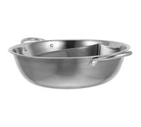 jojofuny Marmite à Fondue Divisée en Acier Inoxydable 28 CM avec Séparateur Marmite à Fondue Deux Saveurs pour Plaques Induction et Gaz Casserole Multifonction Cuisine et Restaurant
