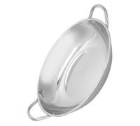 jojofuny Marmite Grosse Capacité 32 CM en Acier Inoxydable Poêle à Frire et Casserole Multifonction Compatible Gaz et Électrique Camping la Cuisine Extérieure et Maison