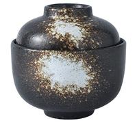 jojofuny Marmite Japonaise en Céramique Blanche Bol à Ragoût Couvercle Bol à Dessert Polyvalent pour Cuisson Vapeur pour Œufs Soupes et Desserts Usage la Cuisine Maison