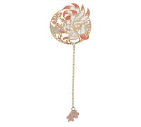 jojofuny Marque Page Laiton avec Pendentif Artistique Accessoire de Lecture Plat et Élégant pour Étudiants et Lecteurs Original Boîte