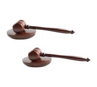 jojofuny Marteau de Procès en Bois Base, Son Clair Portable Marron