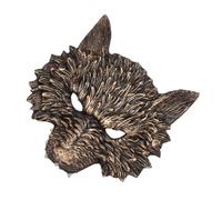 jojofuny Masque D'animal D'halloween Or en PU pour Cosplay et Théâtre | Ouvertures Oculaires Confortables, Forme Réaliste, Usage pour Visage Humain, Célébration Halloween en Fête Couleur Aléatoire