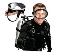 jojofuny Masque de Plongée Anti-buée pour Adultes, Verre Trempé PVC | Ajustable, Confort Stable, Usage Polyvalent pour Plongée et Natation, Équipement Pratique pour Adultes