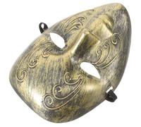 jojofuny Masque Féminin Vintage Intégral en Plastique Or pour Bal Masqué