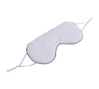 jojofuny Masque Yeux en Soie Cache-œil en Soie Occultant Ajustable en Polyester Blanc, Masque de Nuit pour Voyage et Train, Hommes et Femmes
