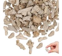 jojofuny Médias Filtrants Réutilisables pour Aquarium Corallien en Corail Concassé Naturel, 1 Kg, Paquet Maille Noire, Filtration pour Eau Douce et Salée, Accessoires pour Filtres