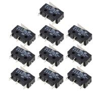jojofuny Micro Interrupteur 10 A à Levier de Charnière, Lot de 10 Pièces, Micro Switch Industriel Compact, Haute Conductivité, Usage Électrique et Commande de Fin de Course