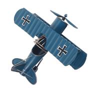 jojofuny Mini Maquette d'avion Vintage pour Décoration Intérieure Modèle Réduit d'avion Rétro en Métal Décoration De Bureau Kit De Maquette d'avion Bleu Ciel