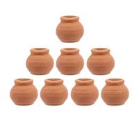 jojofuny Mini Pots de Fleurs en Terre Cuite Orange Design Mignon, Pratique Lot de 8 pour Succulentes et Petites Plantes pour Étagères et Petits Espaces