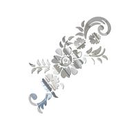 jojofuny miroir autocollant sticker mural fleur de vigne patch mural miroir décoratif art autocollant décalque de mur de fond de maison Les fleurs décorer 3d