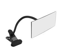 jojofuny Miroir d'Ordinateur à Clip pour Bureau Réglable Miroir Anti-Éblouissement pour Environnement de Bureau Design Élégant et Pratique Noir
