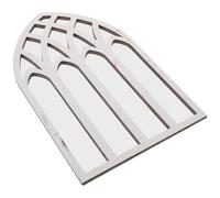 jojofuny Miroir Vitré Décoratif Style Ferme Miroir Mural Arqué pour Décoration Entrée Fenêtre Vintage pour Salon