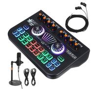 jojofuny Mixeur De Podcast Mixeur Audio pour Guitare Kit DJ Console De Mixage