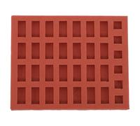 jojofuny Moule à Mini-Briques en Silicone Souple pour Maquettes Miniatures, 28 Briques Longues 6 Carrées, Résistant Haute Température, Artisanat, Décoration Murale et Table de Sable