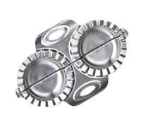 jojofuny Moule à Raviolis Design Cranté Outil Rapide en Acier Inoxydable Argenté pour Sceller la Pâte Hermétiquement pour Fabriquer des Raviolis Maison Cuisine