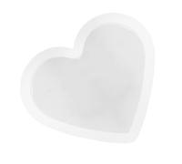 jojofuny Moule à sous-Verres en Silicone de Cœur, Grosse Taille 19x13 Cm, pour Résine Époxy DIY, Matrice Non Collante, Solide et Facile à Démouler, pour Créations Artisanales et Décoration