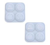 jojofuny Moule en Silicone et Facile à Démouler 2pcs pour Résine Époxy Religieux, Résistant la Déchirure pour Artisanat D'art et Bijoux
