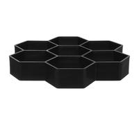 jojofuny Moule pour Carreaux de Sol en Ciment Hexagonal Réutilisable en Pp pour Allées et Cours, Moule de Pavage Jardin Noir pour Création de Motifs Personnalisés