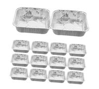 jojofuny Moules en Aluminium Jetables 8 Pouces Carrés, Plateaux de Cuisson Résistants la Chaleur pour Friteuse à Air, Papiers Sulfurisés Multifonctions pour Barbecue, Pique-niques