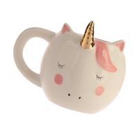 jojofuny Mug Licorne en Céramique Blanche Décorative pour Eau et Bureau | Design Moderne et Coloré, Usage Quotidien à Maison Restaurant, Présent pour Étudiants et Amoureux