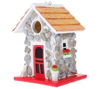 jojofuny Nichoir à Oiseaux Suspendu en Résine Robuste, Maison pour Petits Oiseaux Résistante aux Intempéries, Décoration Jardin Extérieure, Nid Nourricier pour Nichoirs D’extérieur,