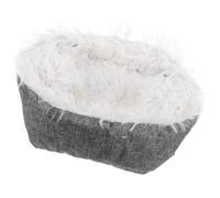 jojofuny Nid pour Chien et Chat Épais et Lavable, Coussin Doux en Peluche Grise, Lit Confortable Respirant pour Animaux D'intérieur, Panier Pliable Adapté aux Quatre Saisons, Accessoire