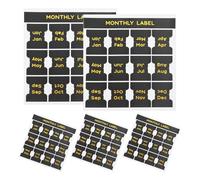 jojofuny Onglets Adhésifs pour Agenda Mensuel Étiquettes d'Indexation Autocollantes Dorées 12 Pcs par Feuille 5 Feuilles Dimensions 157 X 118 Pouces Fournitures Scolaires Pratiques