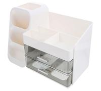 jojofuny Organisateur de Maquillage Blanc Multifonction Tiroir Grand Rangement pour Produits de Beauté Compartiments pour Cosmétiques et Soins Coiffeuse et Bureau Rangement Beauté