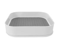 jojofuny Organisateur Rotatif pour Épices en Plastique Blanc Étagère de Rangement Compacte Cuisine Plateau Tournant à Poser sur Plan de Travail ou Armoire Support Pratique pour Pots
